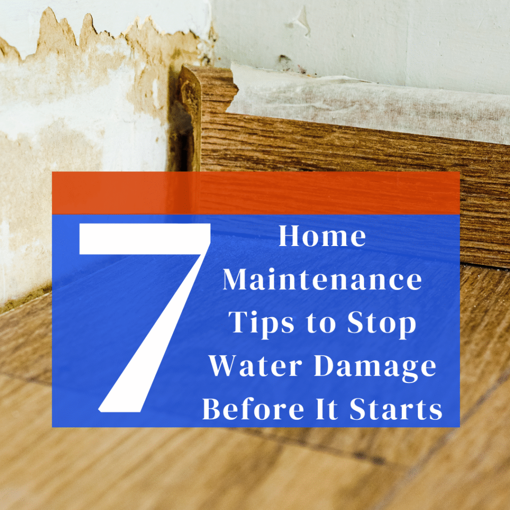 Homeowner checking for water leaks and moisture around windows to prevent water damage.