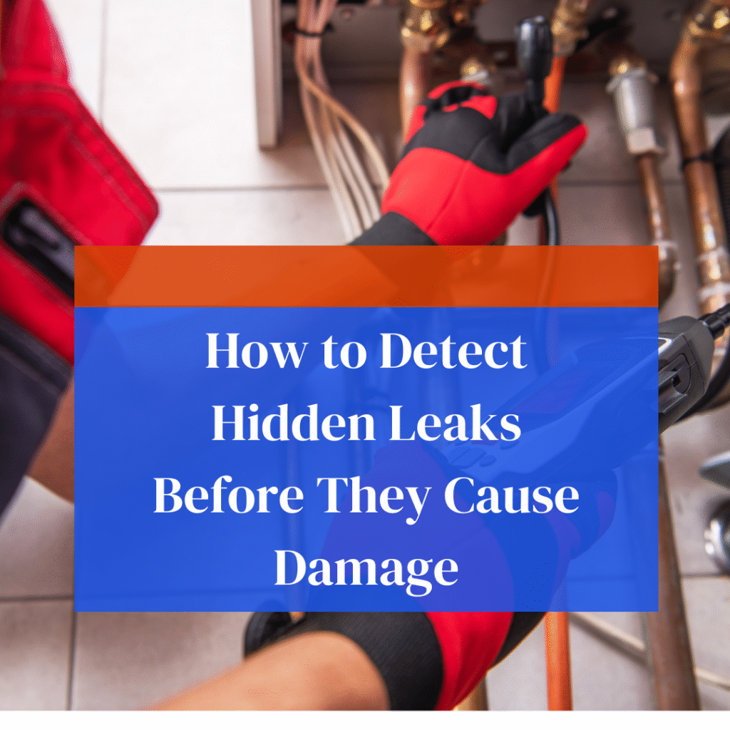 “Technician using a moisture meter to detect hidden water leaks inside a home before major damage occurs.”