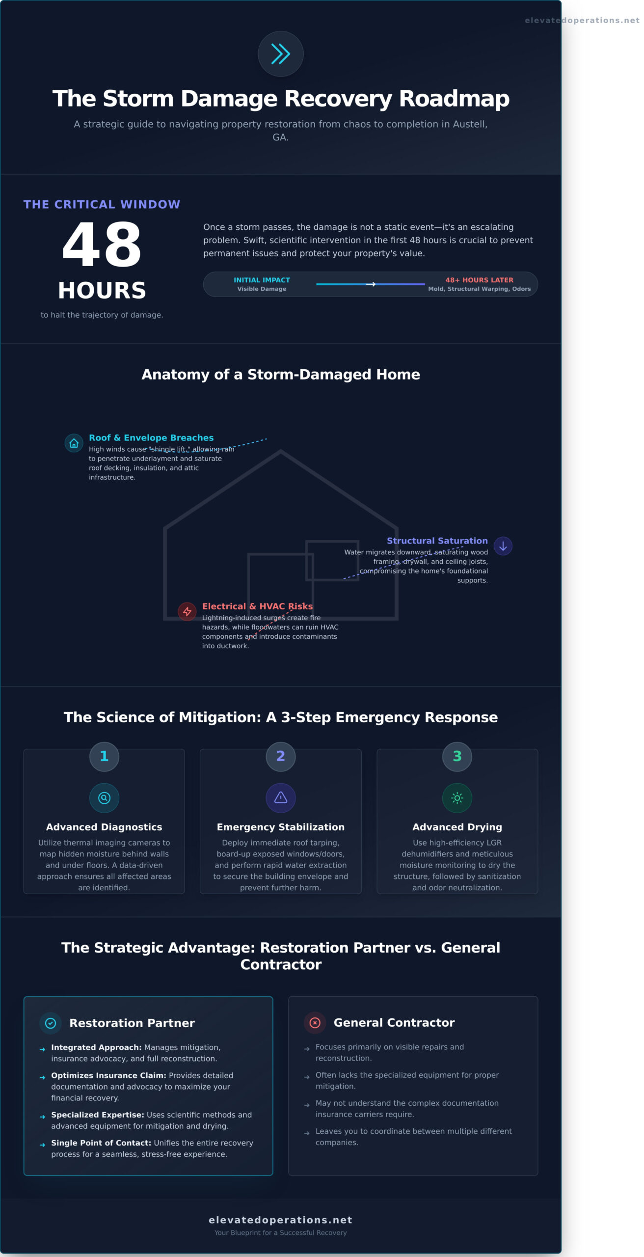 Storm Damage Repair in Austell, GA: The Strategic Guide to Property Restoration - Infographic