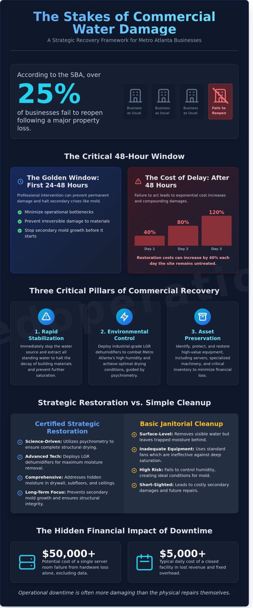 Commercial Water Restoration in Atlanta, GA: Strategic Recovery for Your Business 3 Commercial Water Restoration in Atlanta, GA: Strategic Recovery for Your Business - Infographic