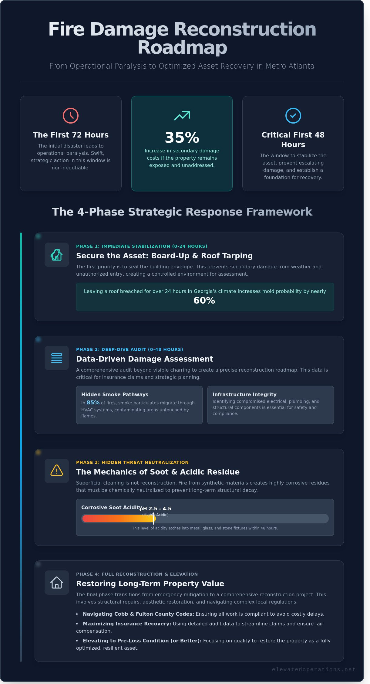Fire Damage Reconstruction in Mableton & Marietta: The Strategic Roadmap to Recovery - Infographic