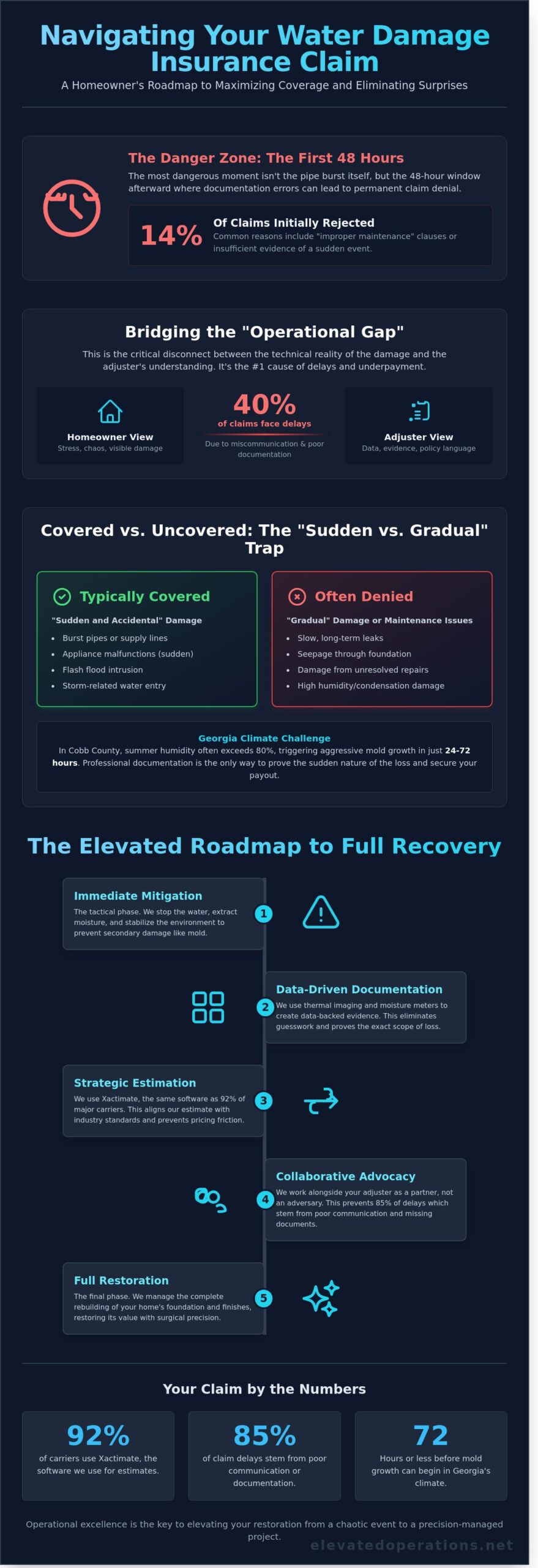 Mableton Water Restoration Company Insurance Claims: The Expert Roadmap - Infographic