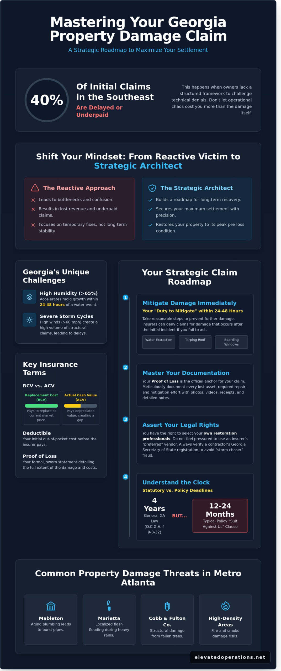Property Damage Insurance Claim Georgia: The Strategic Guide to Navigating Recovery - Infographic