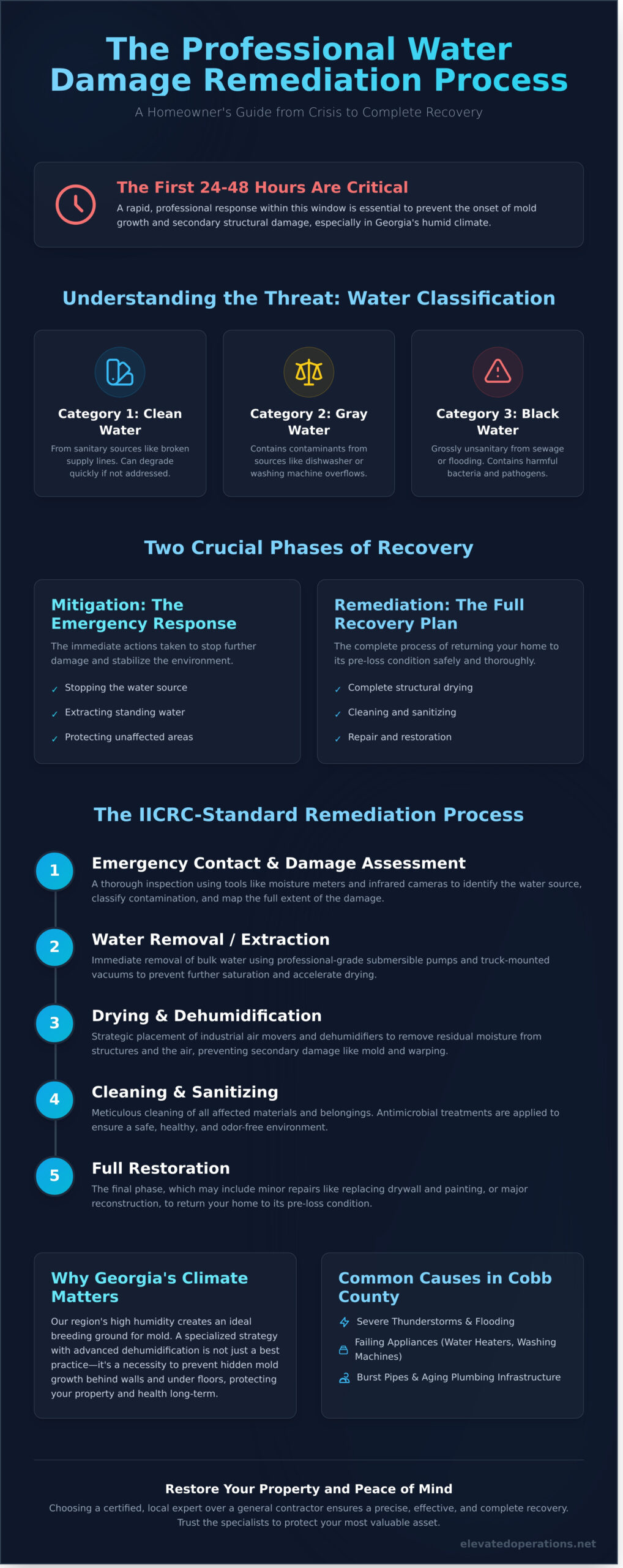 Water Damage Remediation: A Guide for Mableton & Marietta Homeowners 3 Water Damage Remediation: A Guide for Mableton & Marietta Homeowners - Infographic