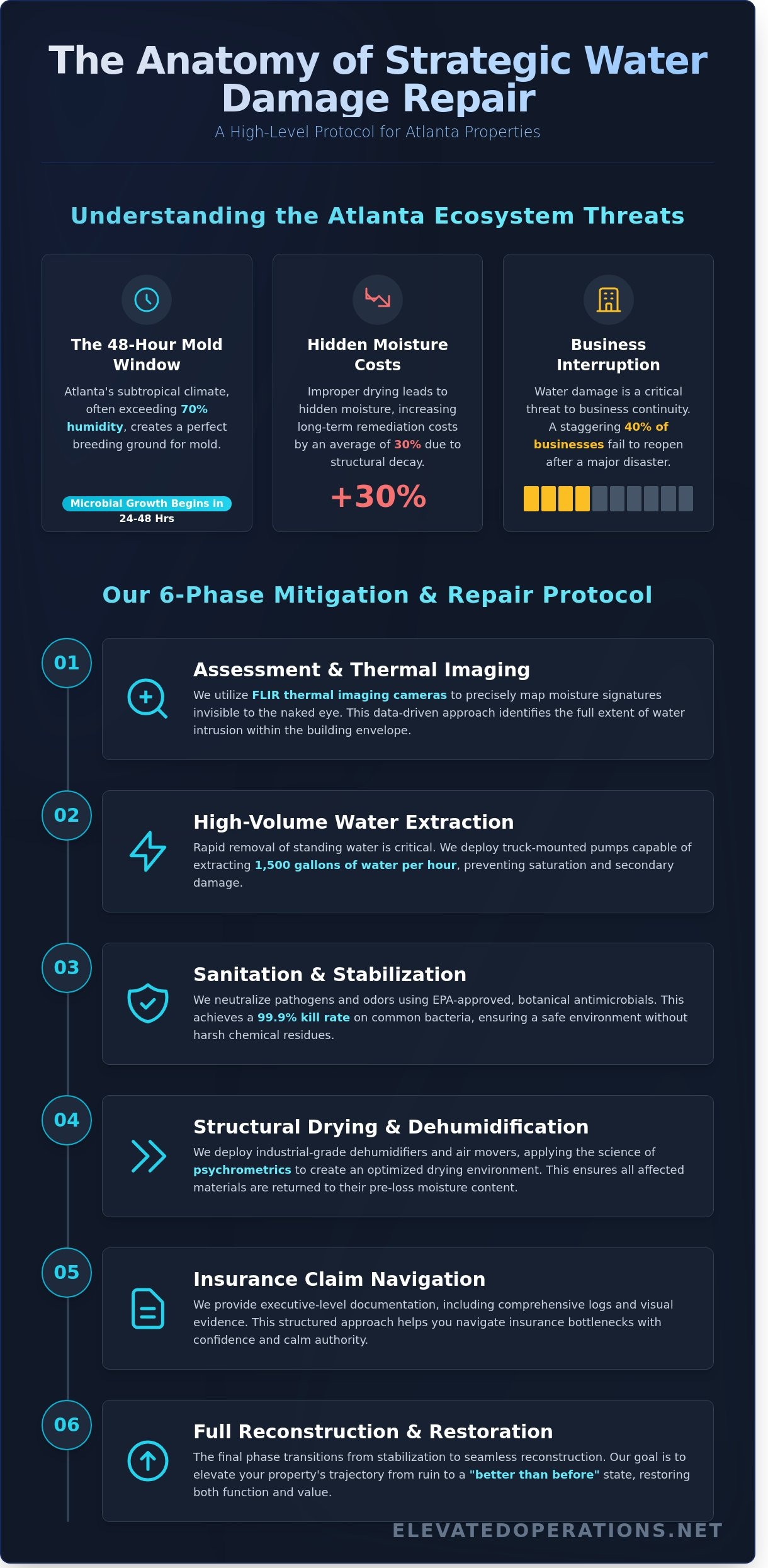 Water Damage Repair in Atlanta: An Executive Approach to Property Restoration - Infographic