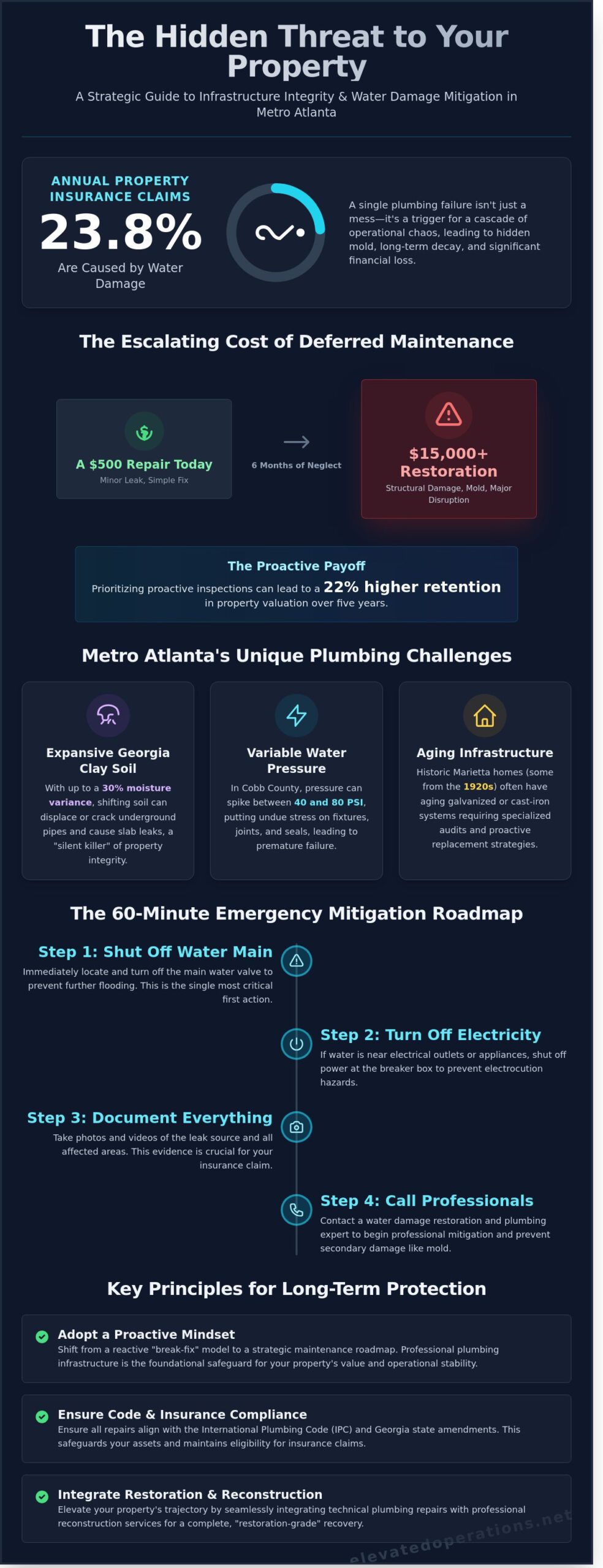Plumbing Services in Mableton & Marietta: Strategic Solutions for Property Integrity - Infographic