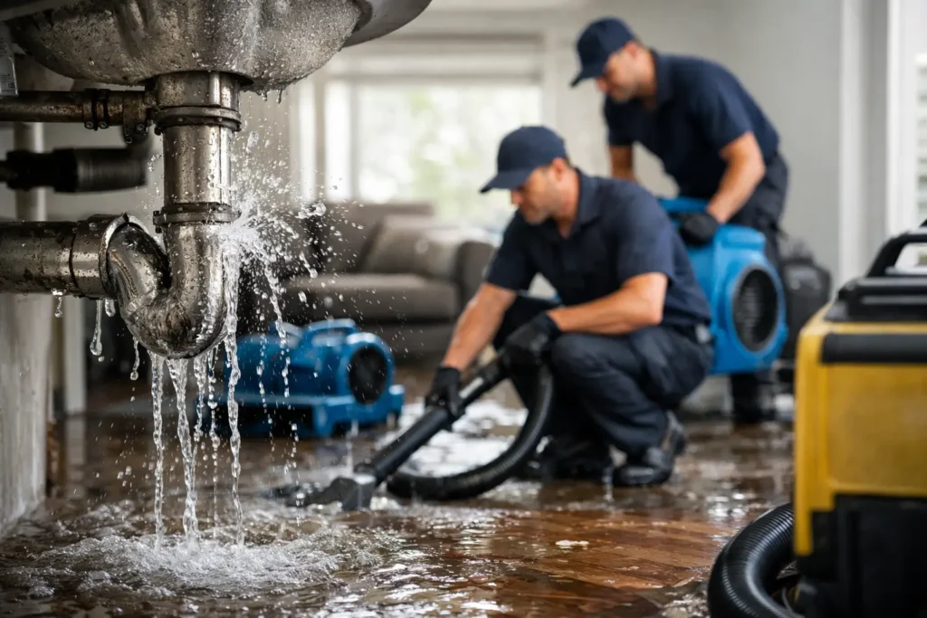 Burst Pipe Cleanup Service After a Water Emergency