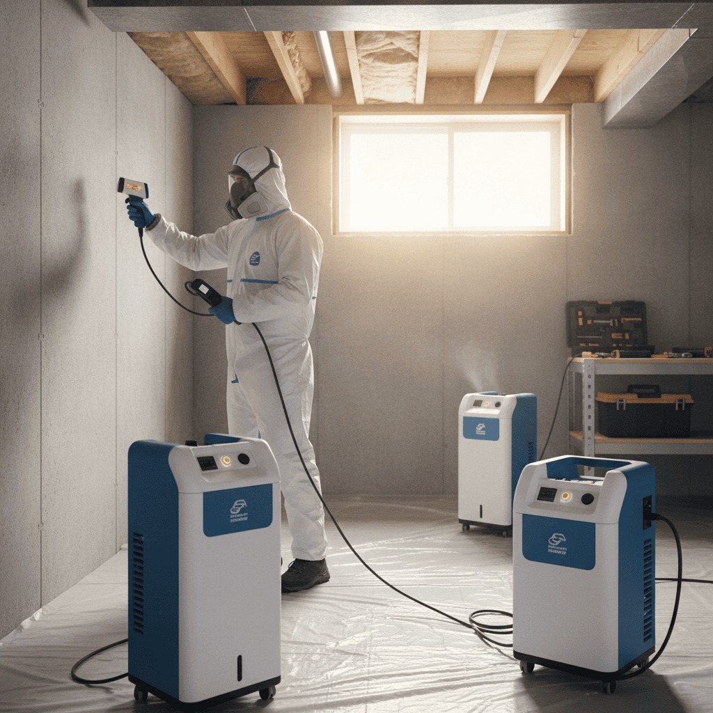 How do I eliminate mold after sudden water damage?