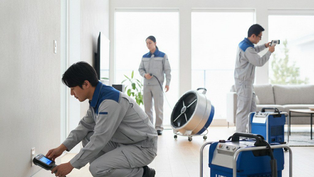 How does professional mold removal work after water damage?