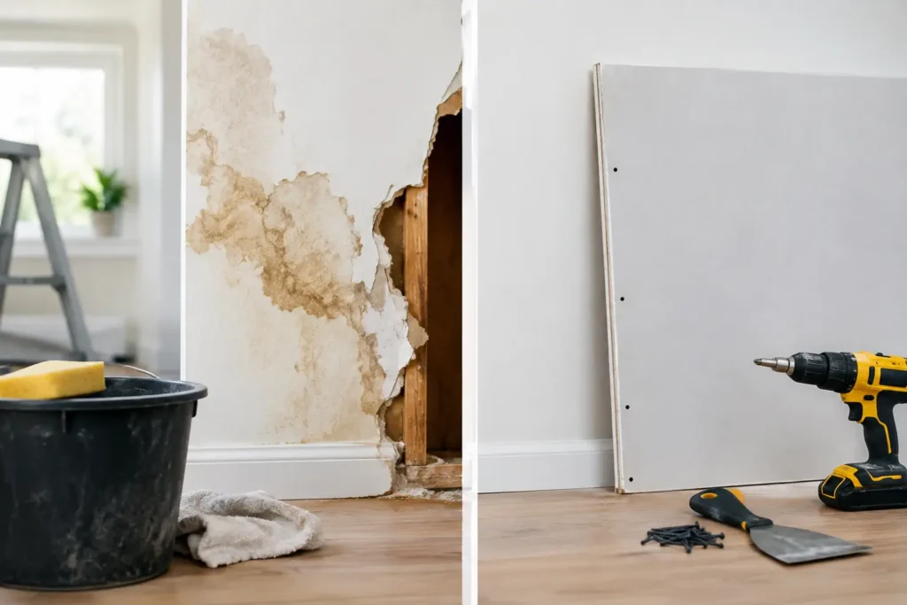 Repair Versus Replace Drywall After Water Damage 2 Repair Versus Replace Drywall After Water Damage